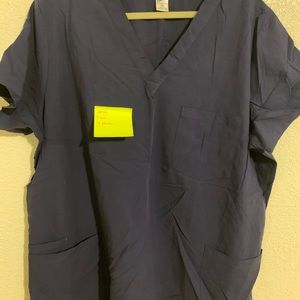 Navy blue scrub top brand new